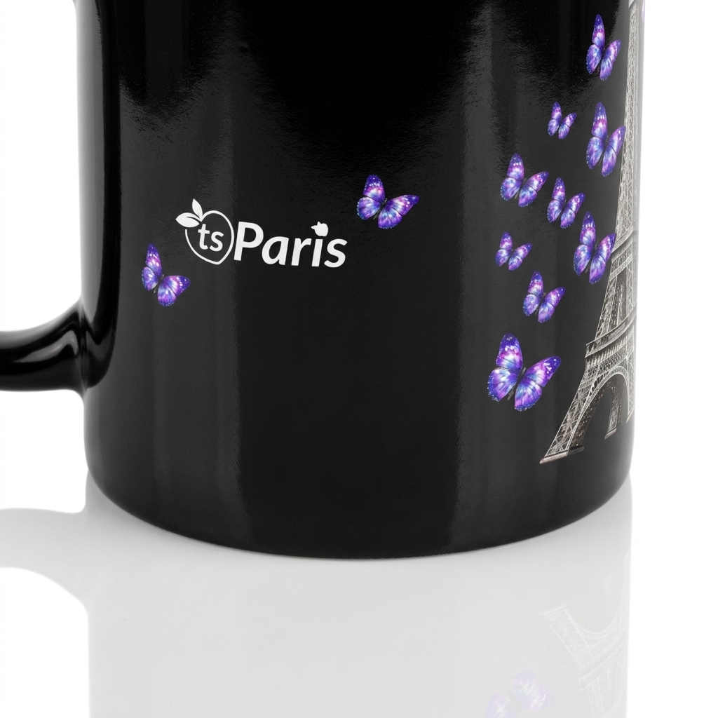 tsgabrielle® • Paris - La Tour Eiffel • Blankt krus • Sort • Keramik • 2 størrelser - Black - View 8