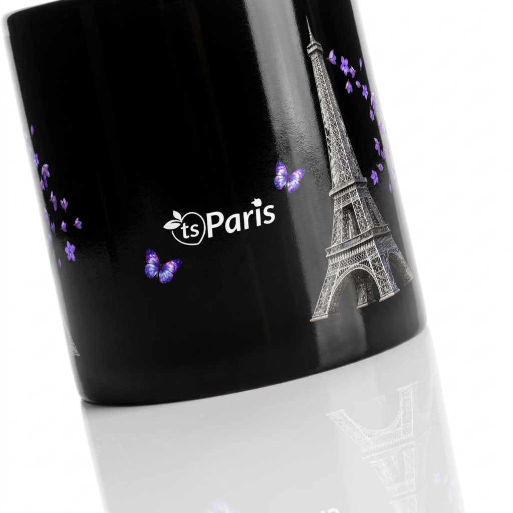 tsgabrielle® • Paris - La Tour Eiffel • Blankt krus • Sort • Keramik • 2 størrelser - Black - View 7