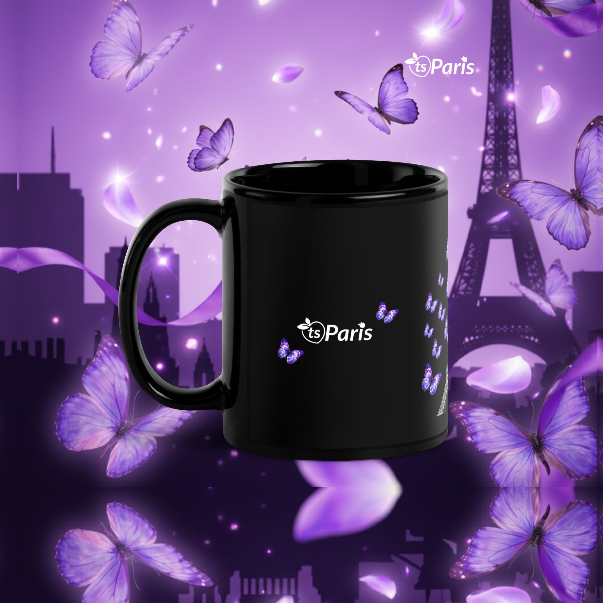 tsgabrielle® • Paris - La Tour Eiffel • Blankt krus • Sort • Keramik • 2 størrelser - Black - View 34
