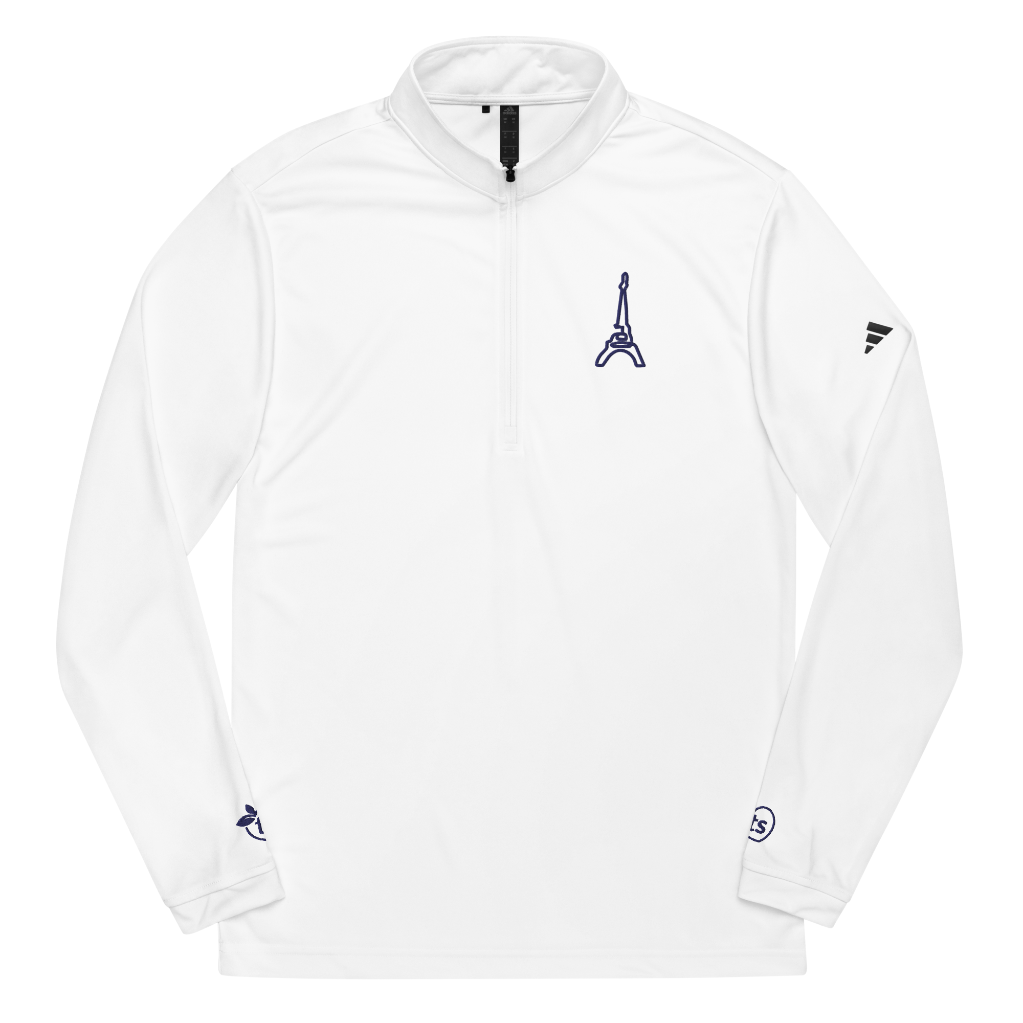 adidas® by tsgabrielle® • Herre • Paris - La Tour Eiffel • Quarter zip pullover • Hvid