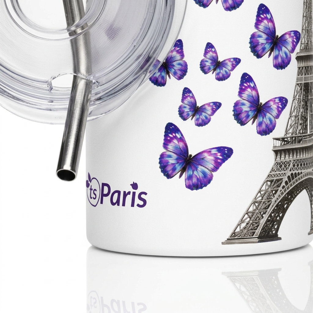 tsgabrielle® • Paris - La Tour Eiffel • Tumbler • Rustfrit stål • Hvid • 20 oz - White - View 6