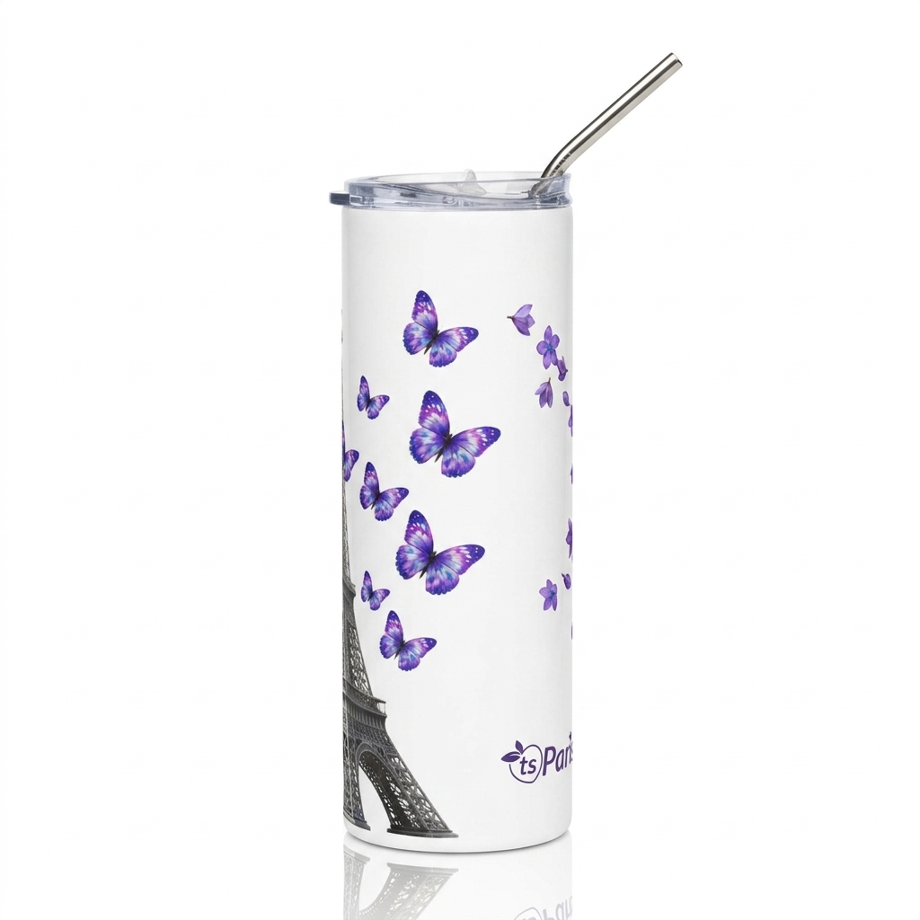 tsgabrielle® • Paris - La Tour Eiffel • Tumbler • Rustfrit stål • Hvid • 20 oz - White - View 7
