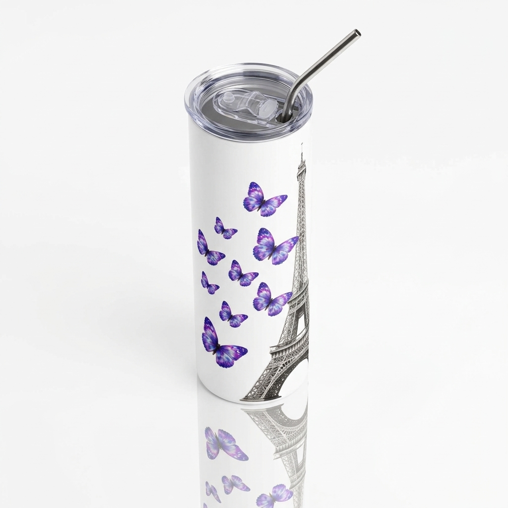 tsgabrielle® • Paris - La Tour Eiffel • Tumbler • Rustfrit stål • Hvid • 20 oz - White - View 8