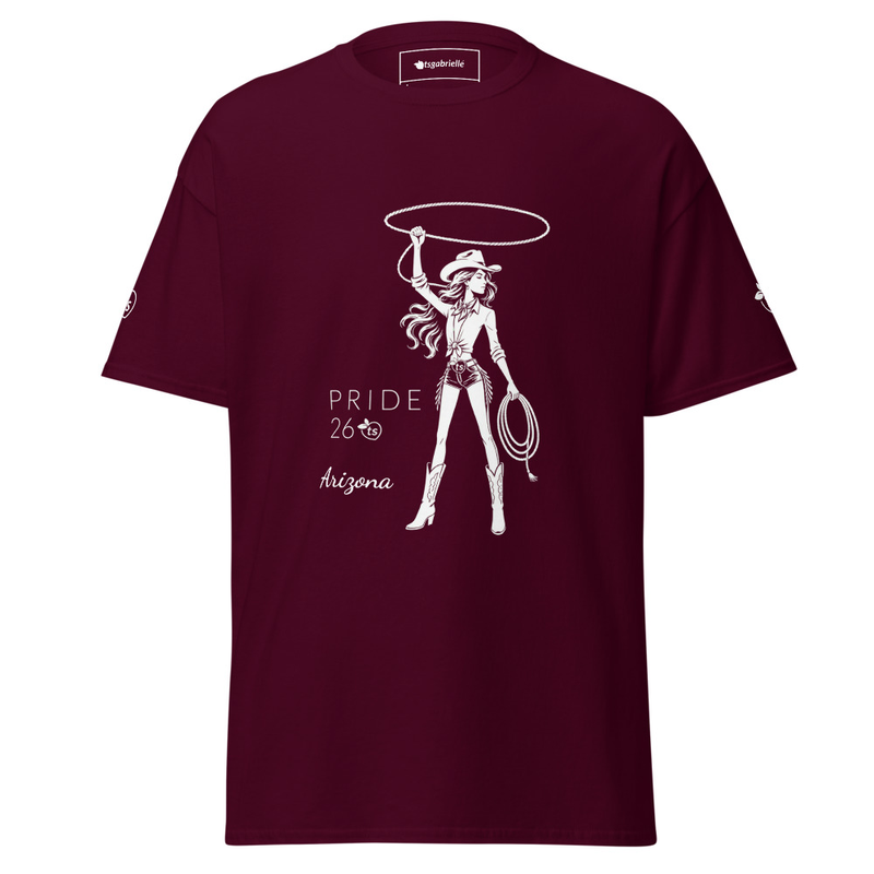 tsgabrielle® • Til ham • Pride 26 - Arizona • Klassisk T-shirt • 14 farver - Maroon - View 14