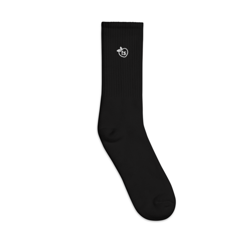 tsgabrielle® • Til ham • Broderede strømper • Sort