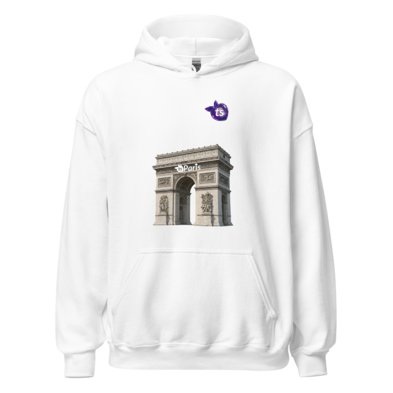 tsgabrielle® • Til ham • Paris - Arc de Triomphe • Hættetrøje • Hvid