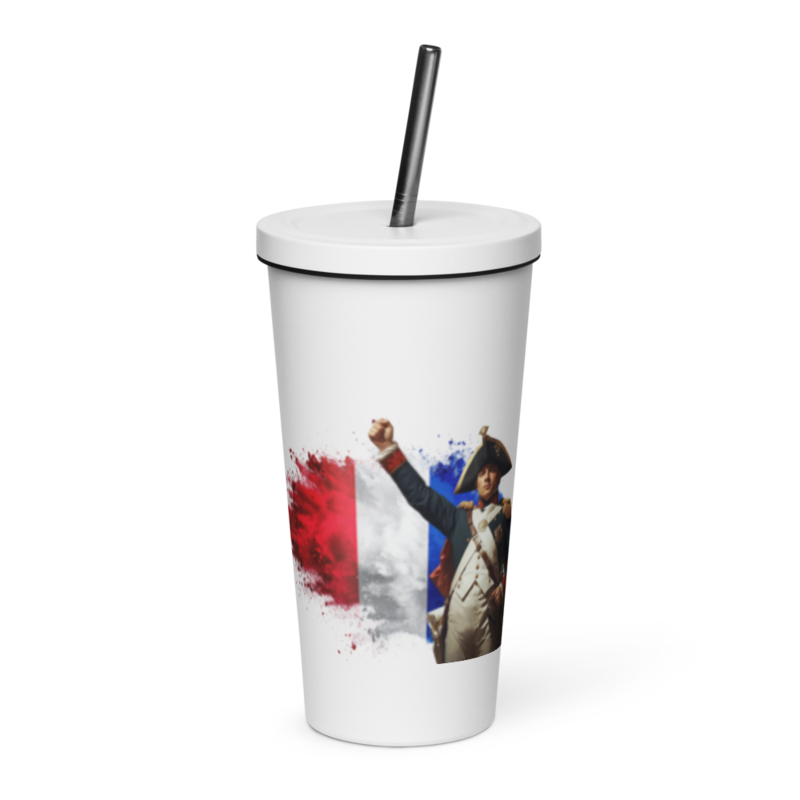 tsgabrielle® • Paris - Napoleon Bonaparte • Tumbler • Rustfrit stål • Hvid • 20 oz