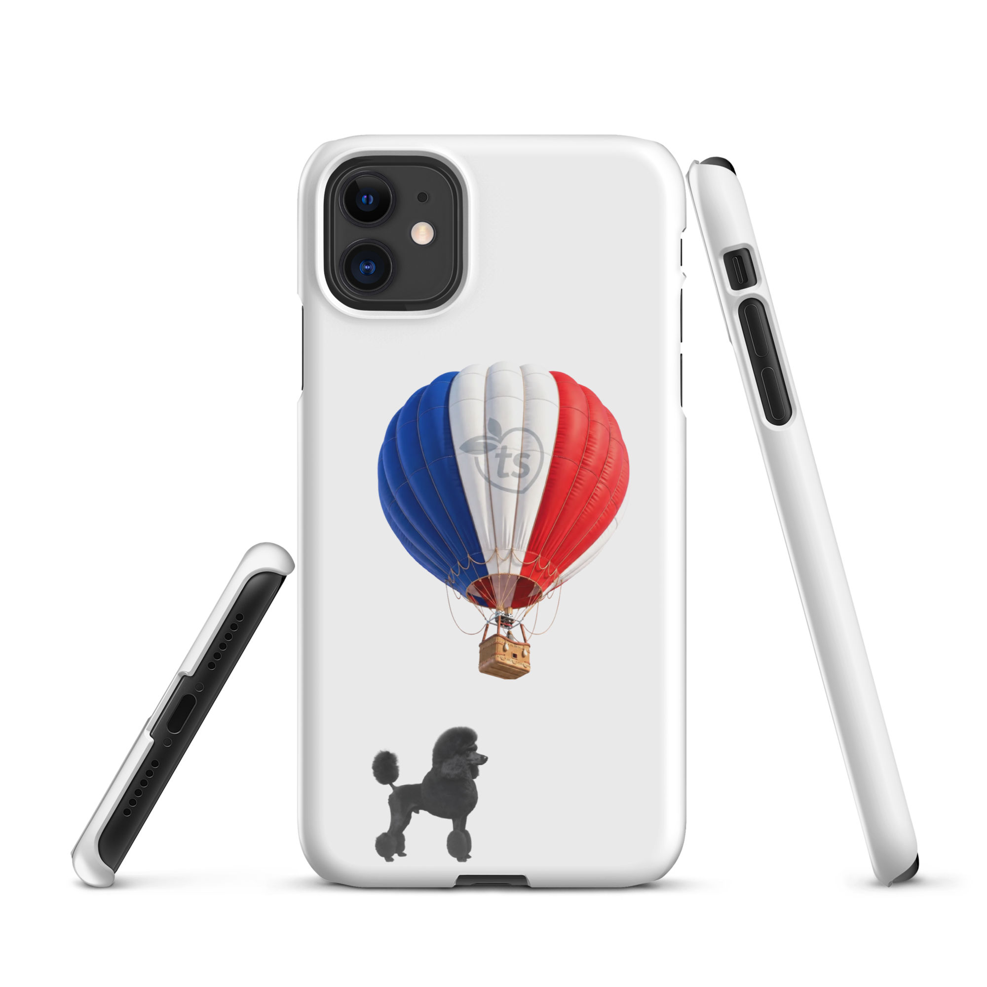 tsgabrielle® • Paris - Le Chien • Snap Case Compatible with iPhone® • White • Latest Models - View 2