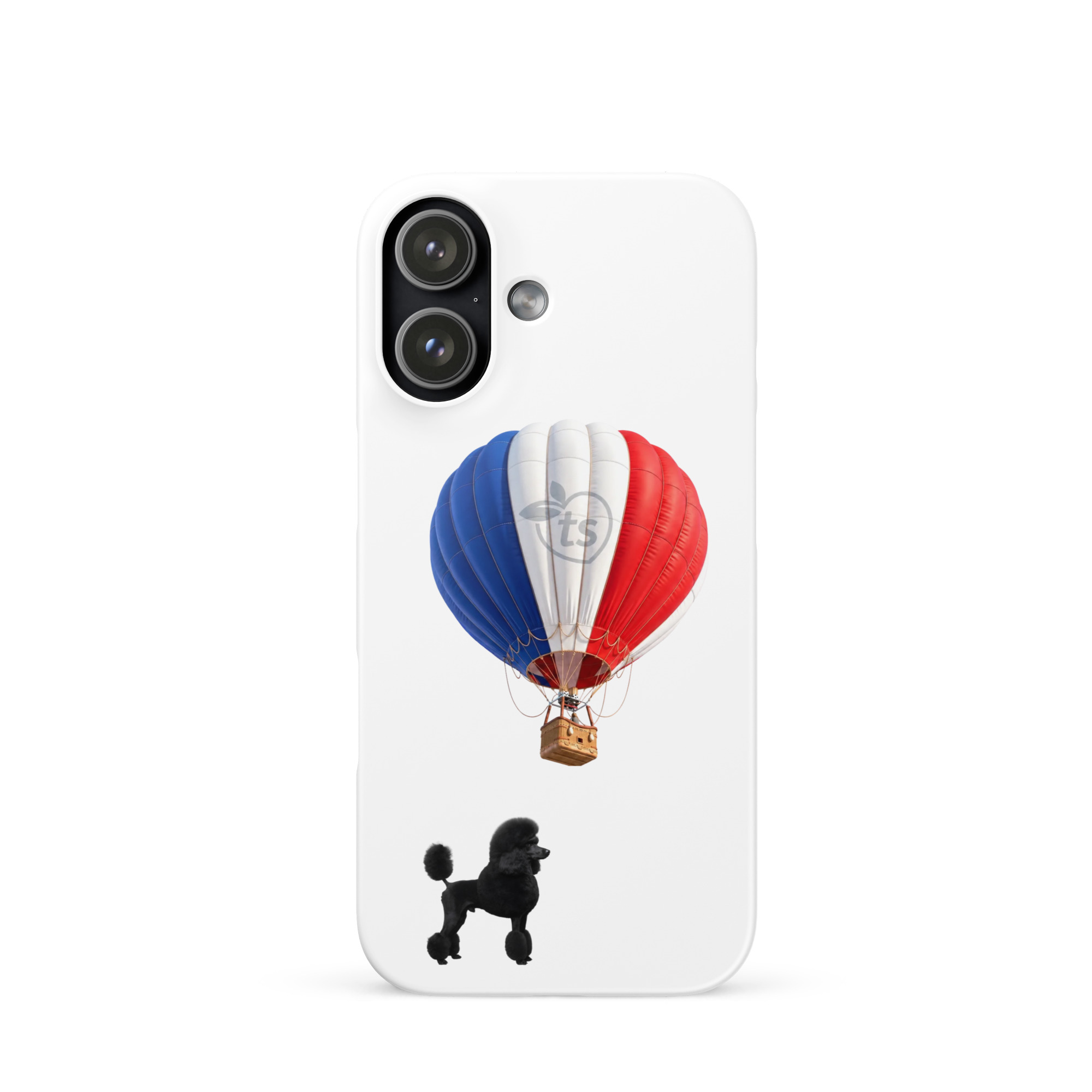 tsgabrielle® • Paris - Le Chien • Snap etui kompatibelt med iPhone® • Hvid • Nyeste modeller