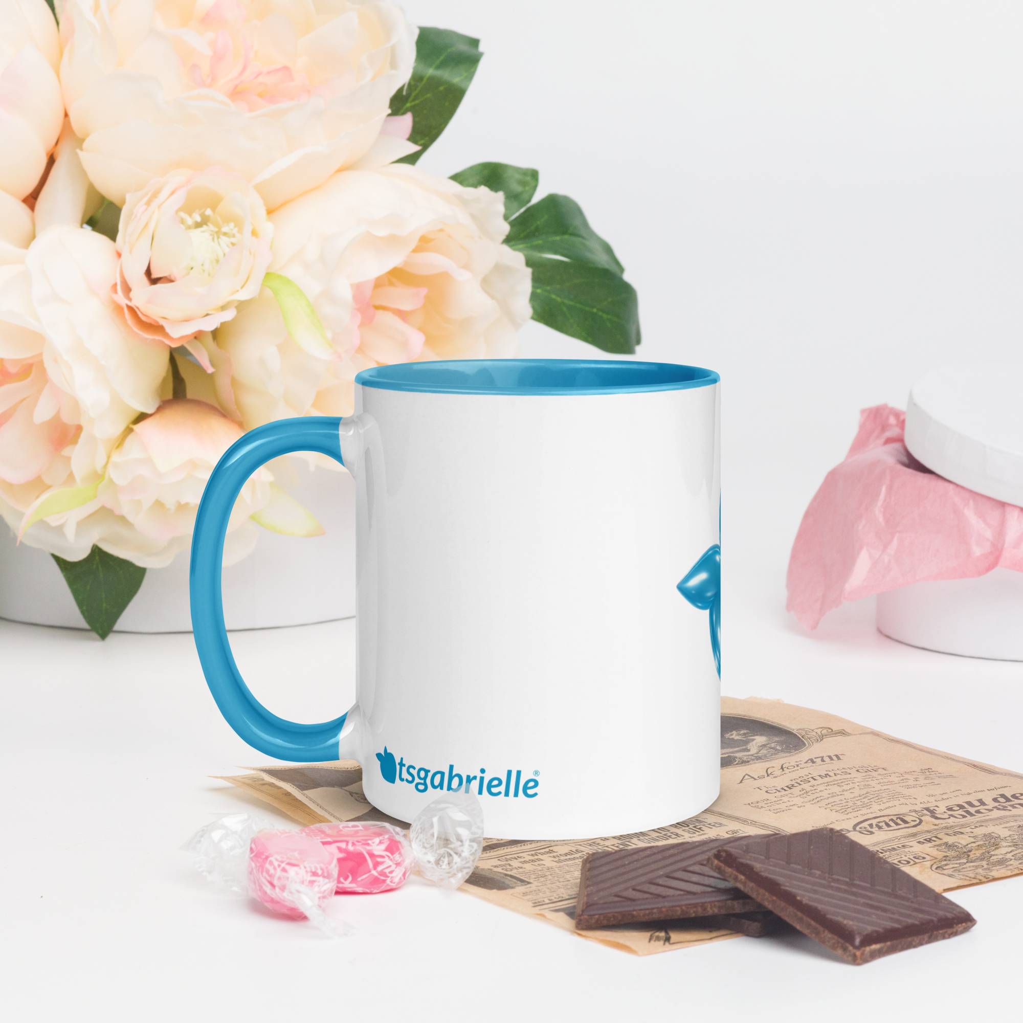 tsgabrielle® • Mug with Color Blue Inside • Ceramic • 2 Sizes - View 9