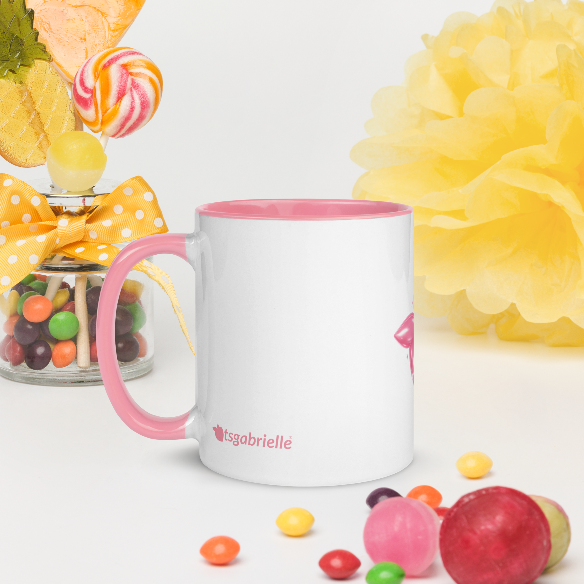 tsgabrielle® • Mug with Color Pink Inside • Ceramic • 11 oz - View 8
