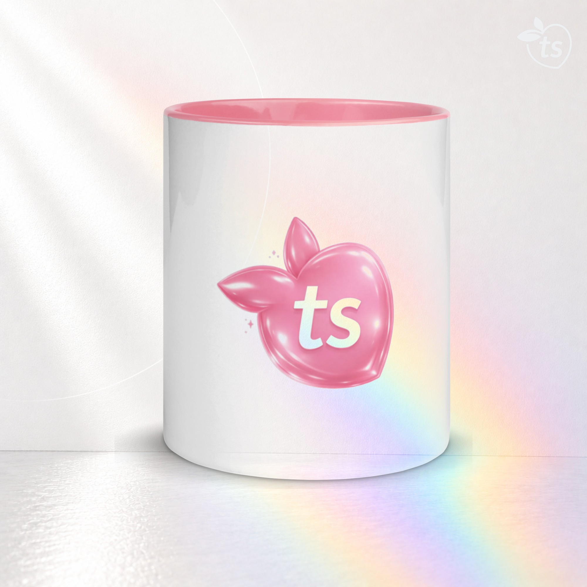tsgabrielle® • Krus med pink inderside • Keramik • 11 oz